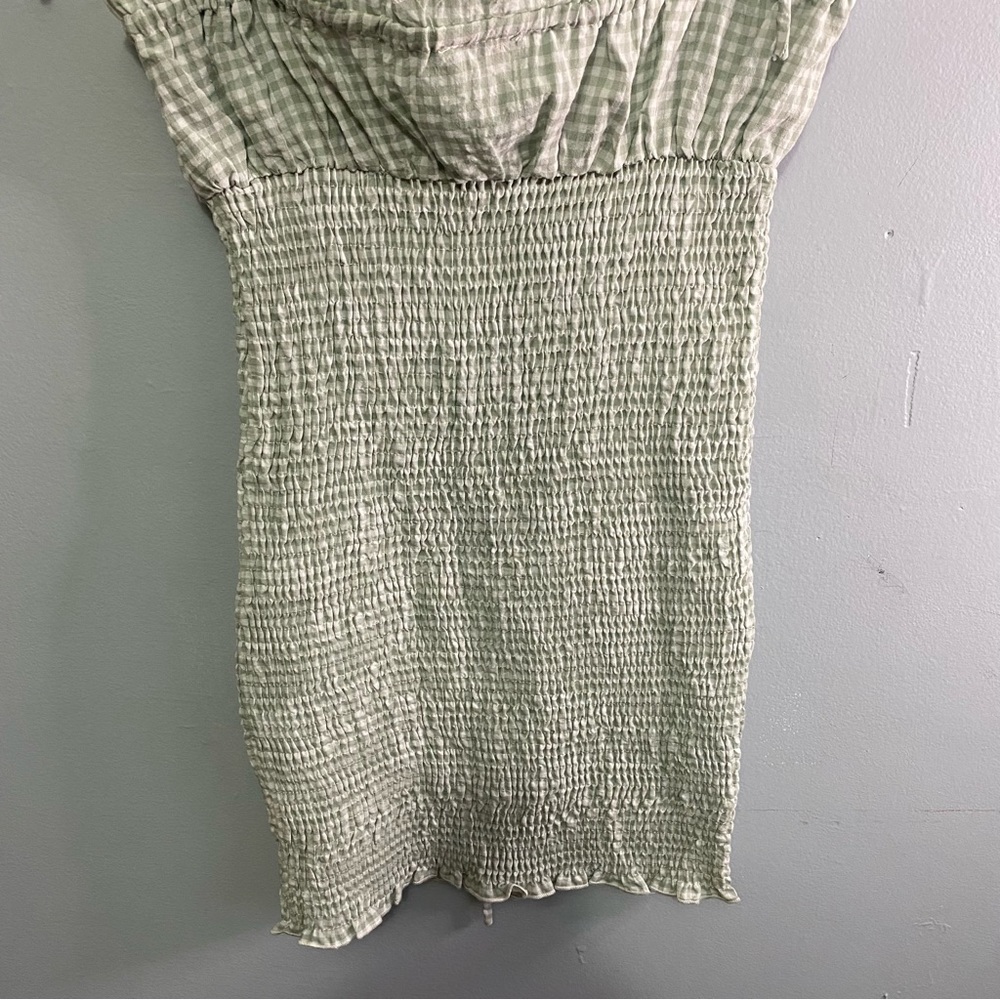 Princess Polly KORINA MINI DRESS GINGHAM GREEN - Picture 12 of 13